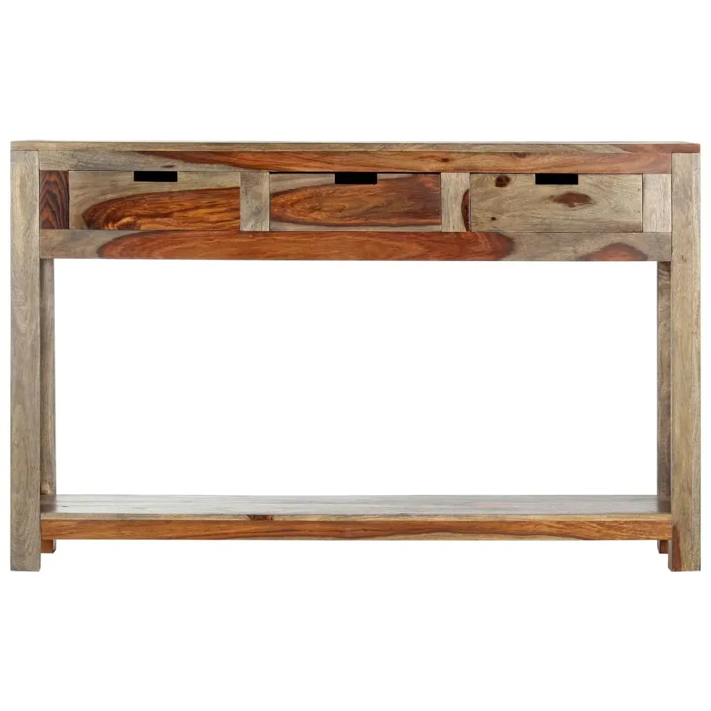 Console Table with 3 Drawers 120x30x75 cm Solid Acacia Wood Price