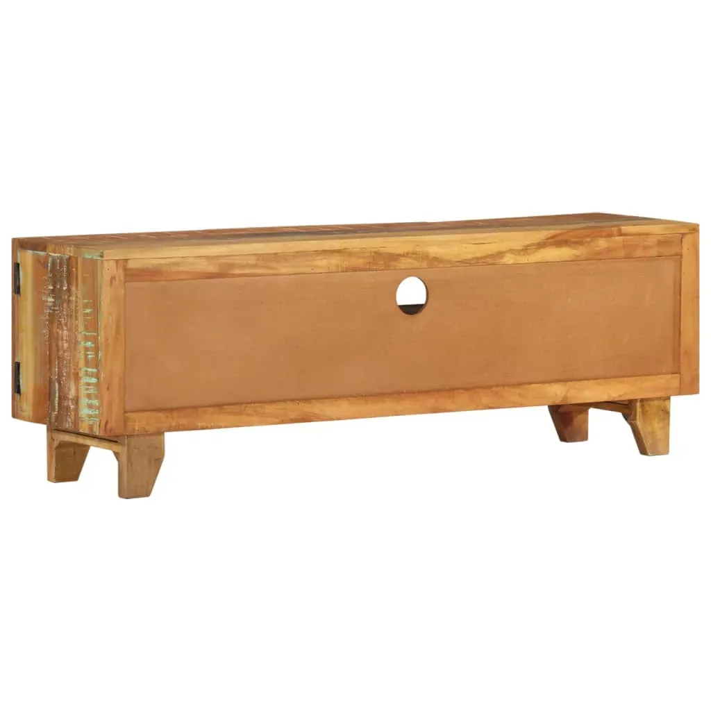 Hand Carved TV Cabinet 120x30x40 cm Solid Reclaimed Wood Price
