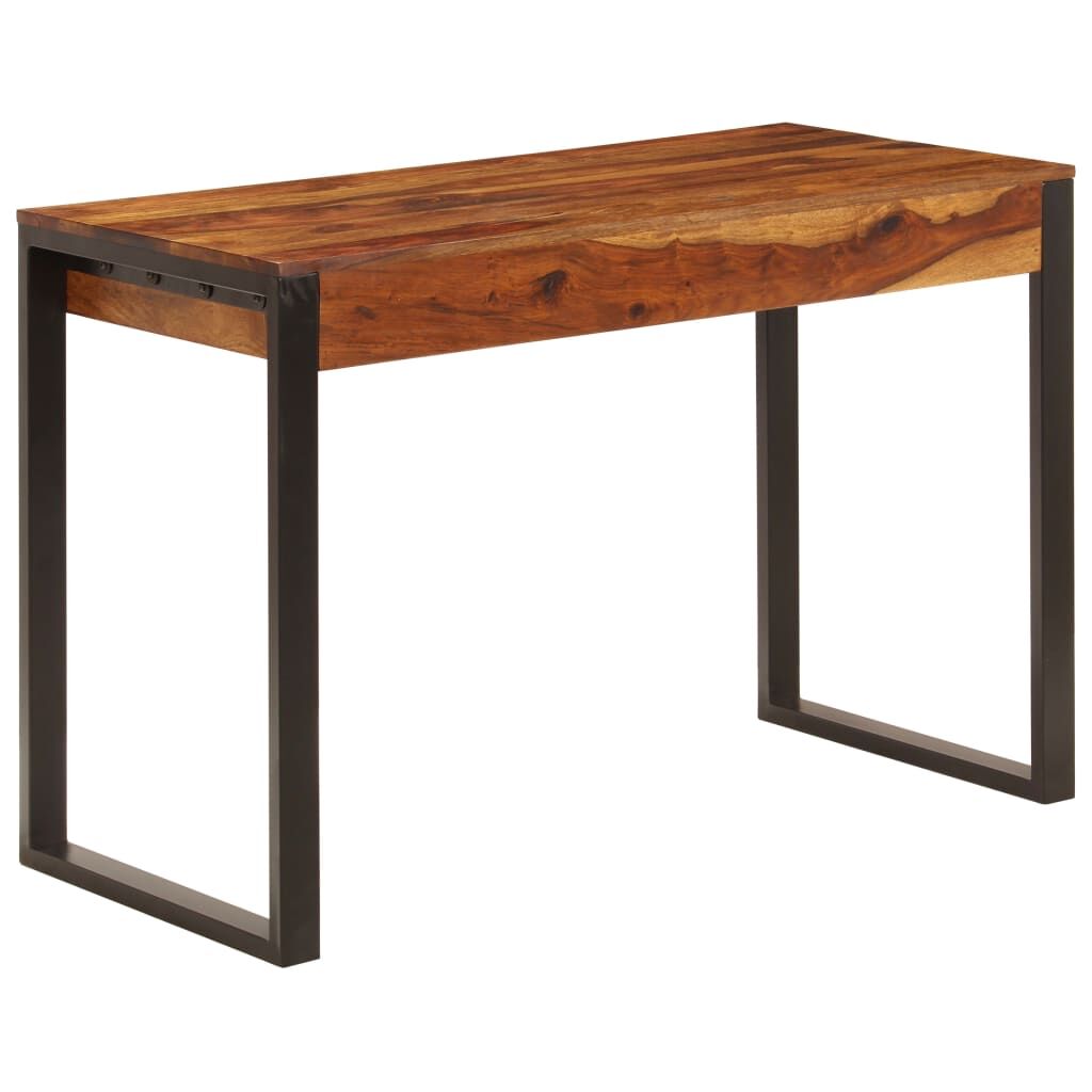 Desk 110x55x78 cm Solid Acacia Wood and Steel Price