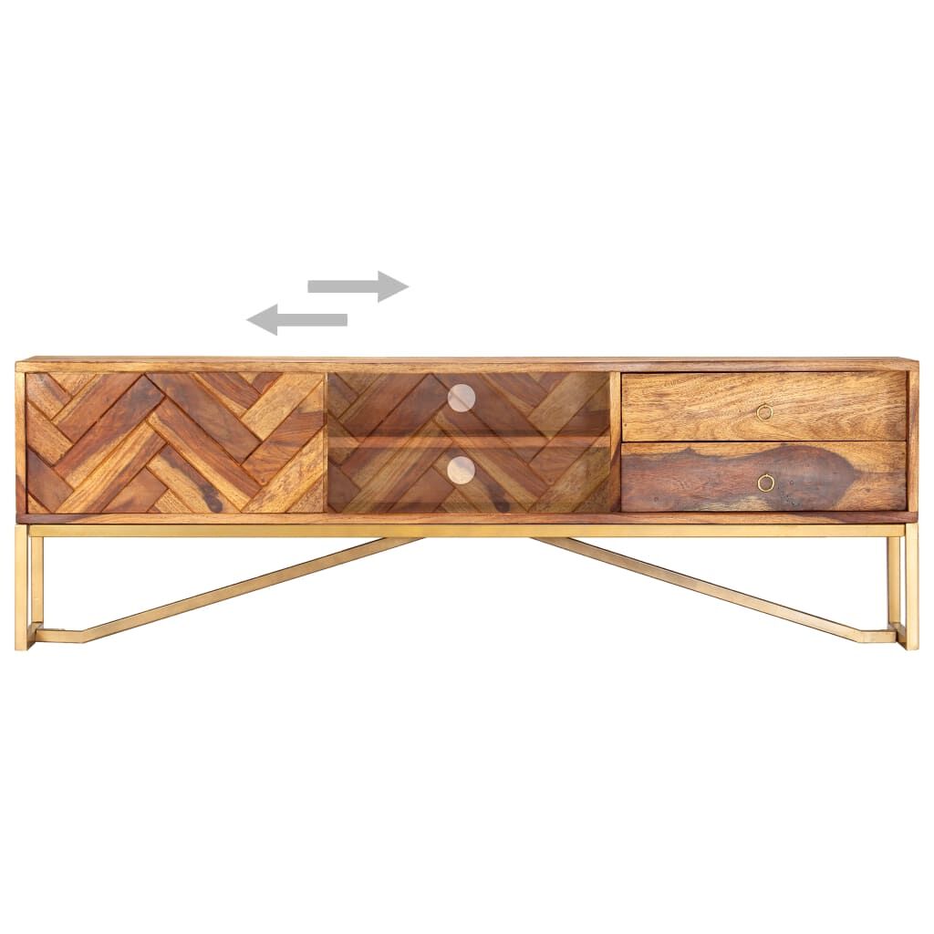TV Cabinet 140x30x45 cm Solid Acacia Wood Price