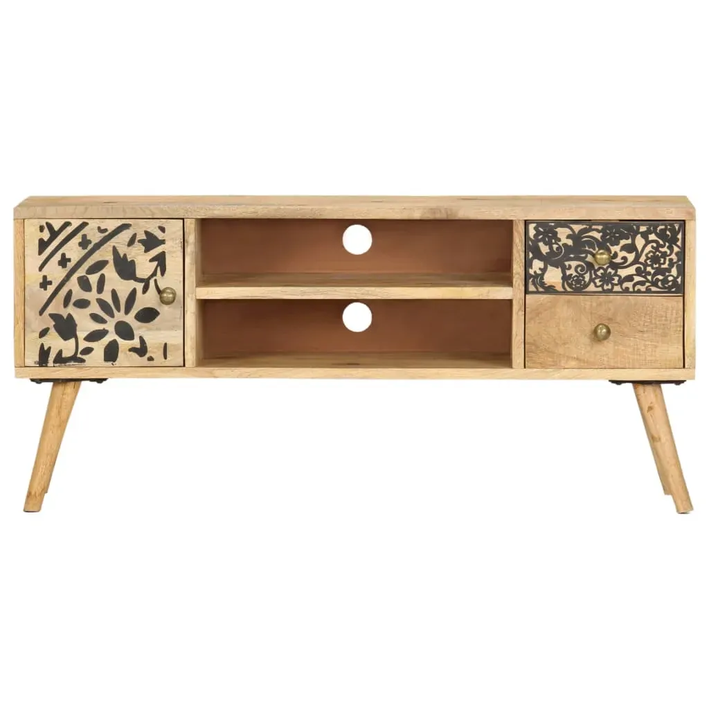 TV Cabinet 100x30x45 cm Solid Mango Wood Price
