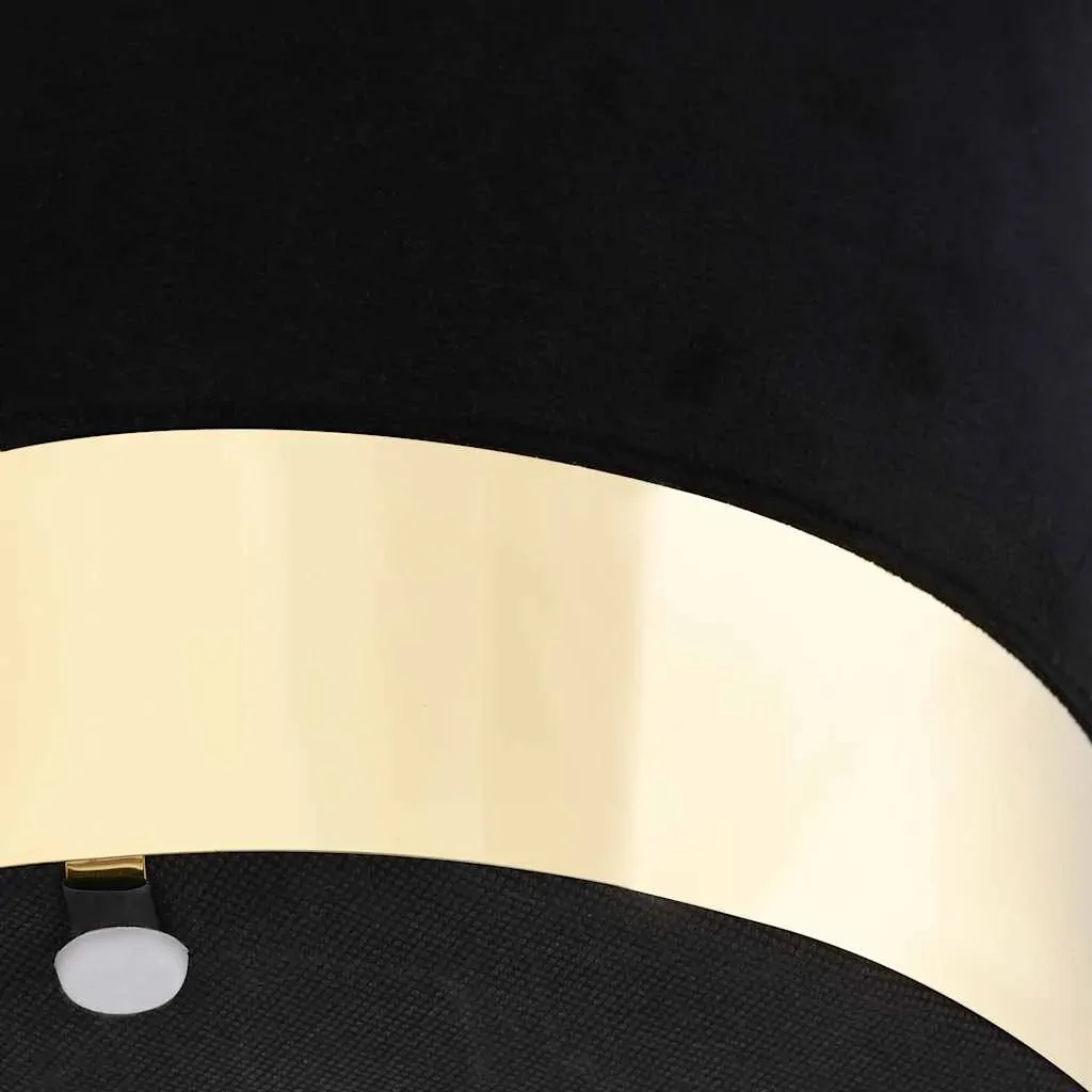 Stool Black and Gold Velvet 28 x 36 cm Price