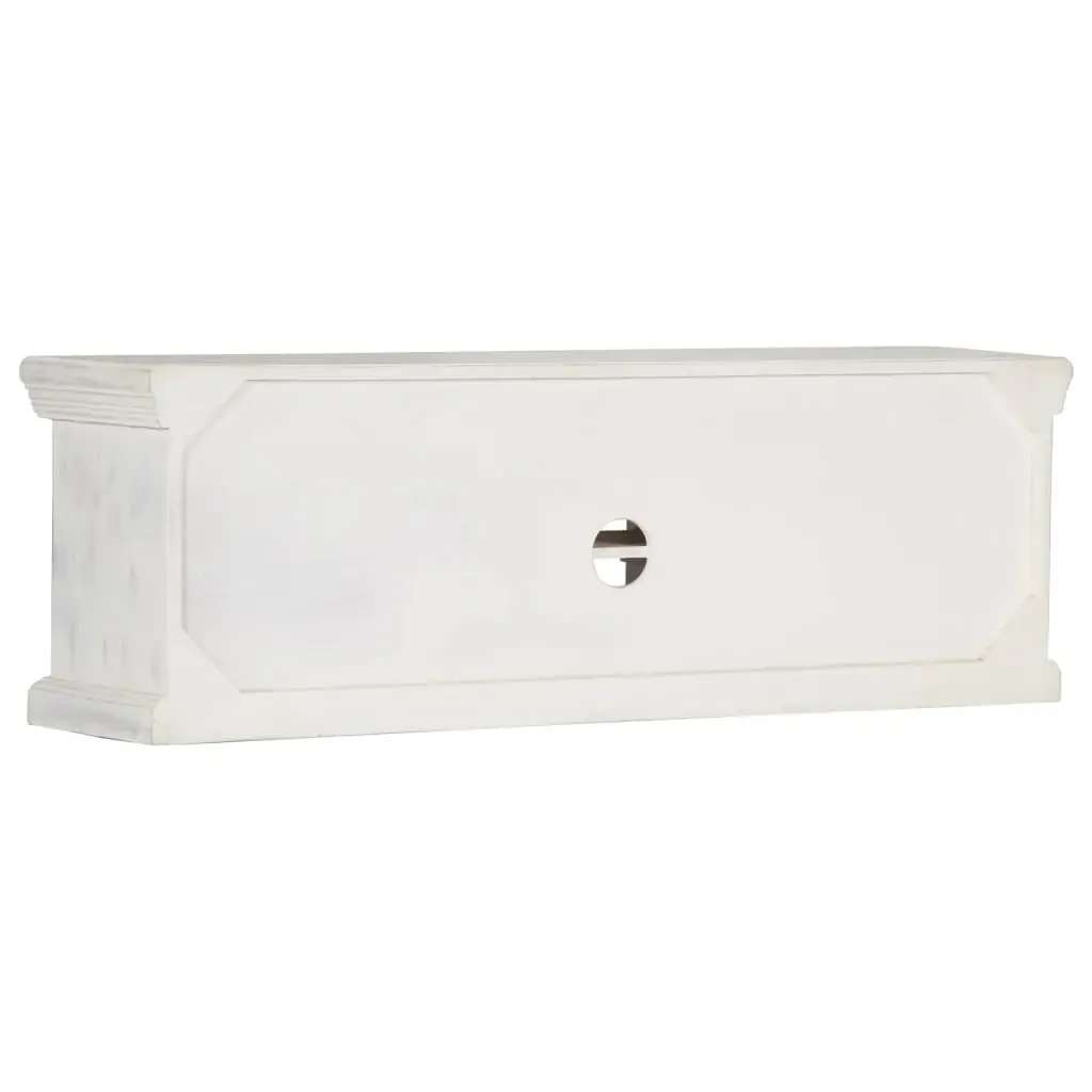 TV Cabinet White 120x30x40 cm Solid Mango Wood Price