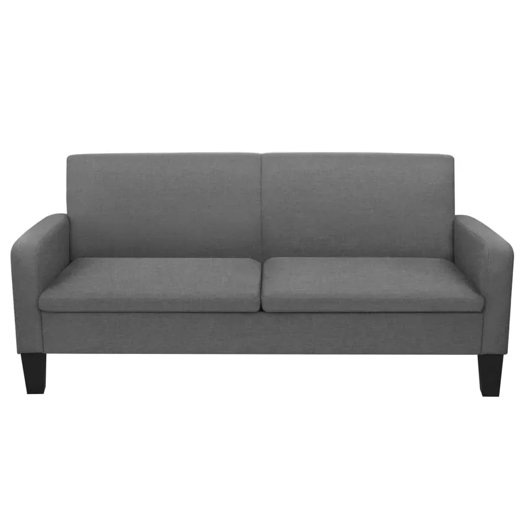 2 Piece Sofa Set Fabric Dark Grey Price