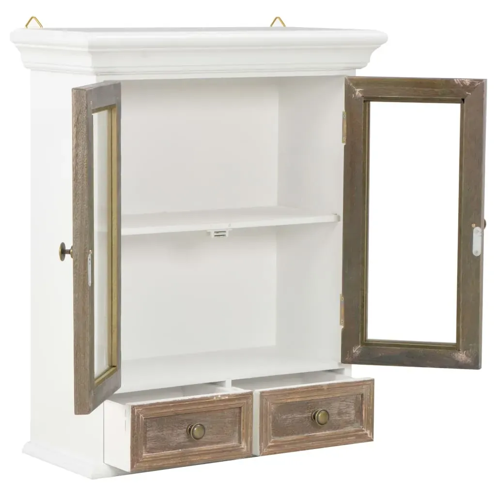 Wall Cabinet White 49x22x59 cm Engineered Wood Price