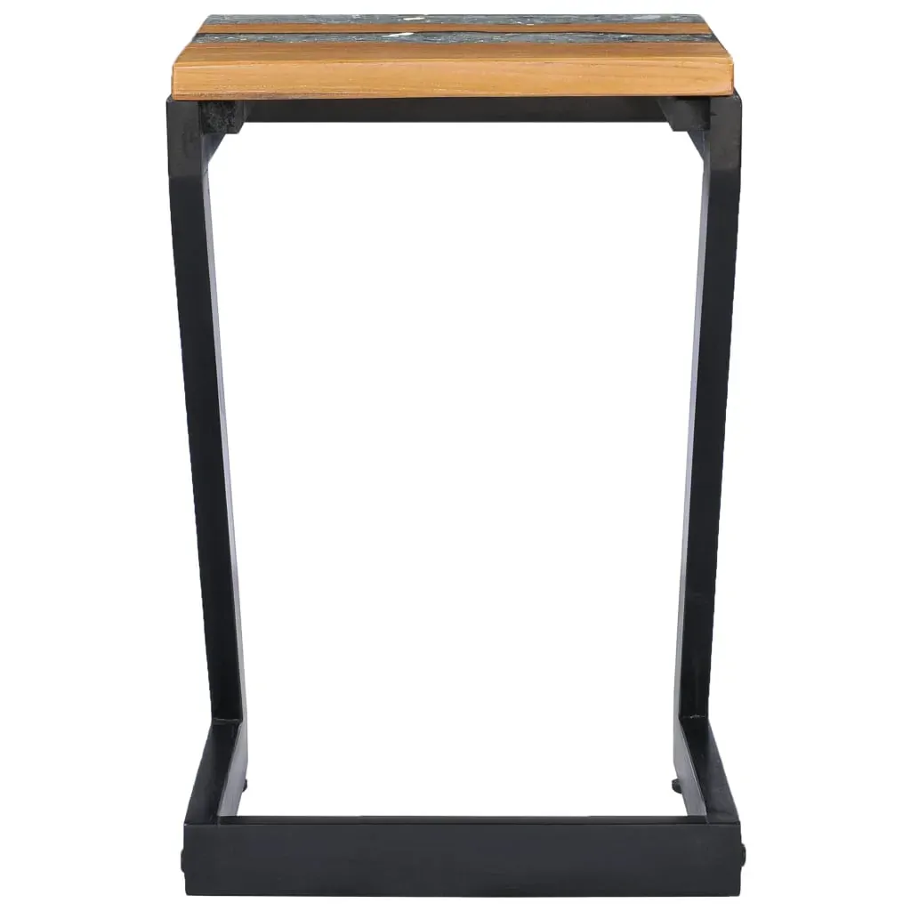 Coffee Table 30x30x50 cm Solid Teak Wood and Polyresin Price