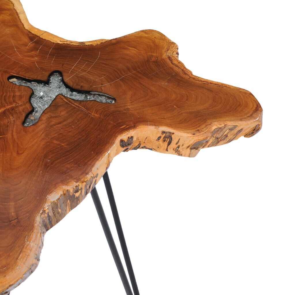 Coffee Table 70x45 cm Solid Teak Wood and Polyresin Price