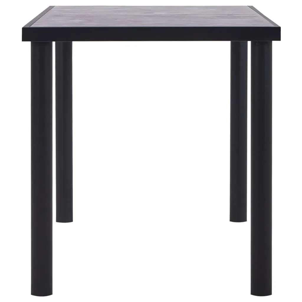 Dining Table Black and Concrete Grey 140x70x75 cm MDF Price