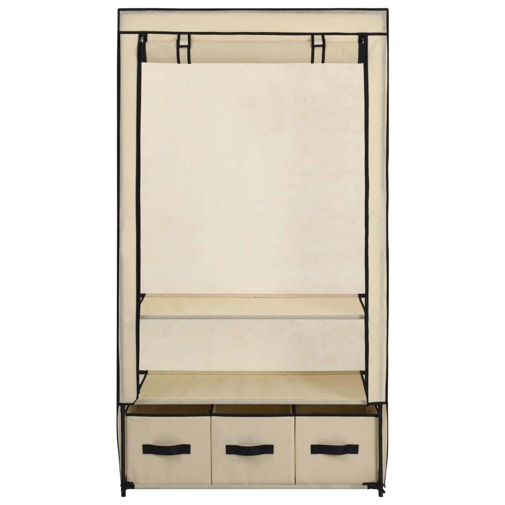 Wardrobe Cream 87x49x159 cm Fabric Price