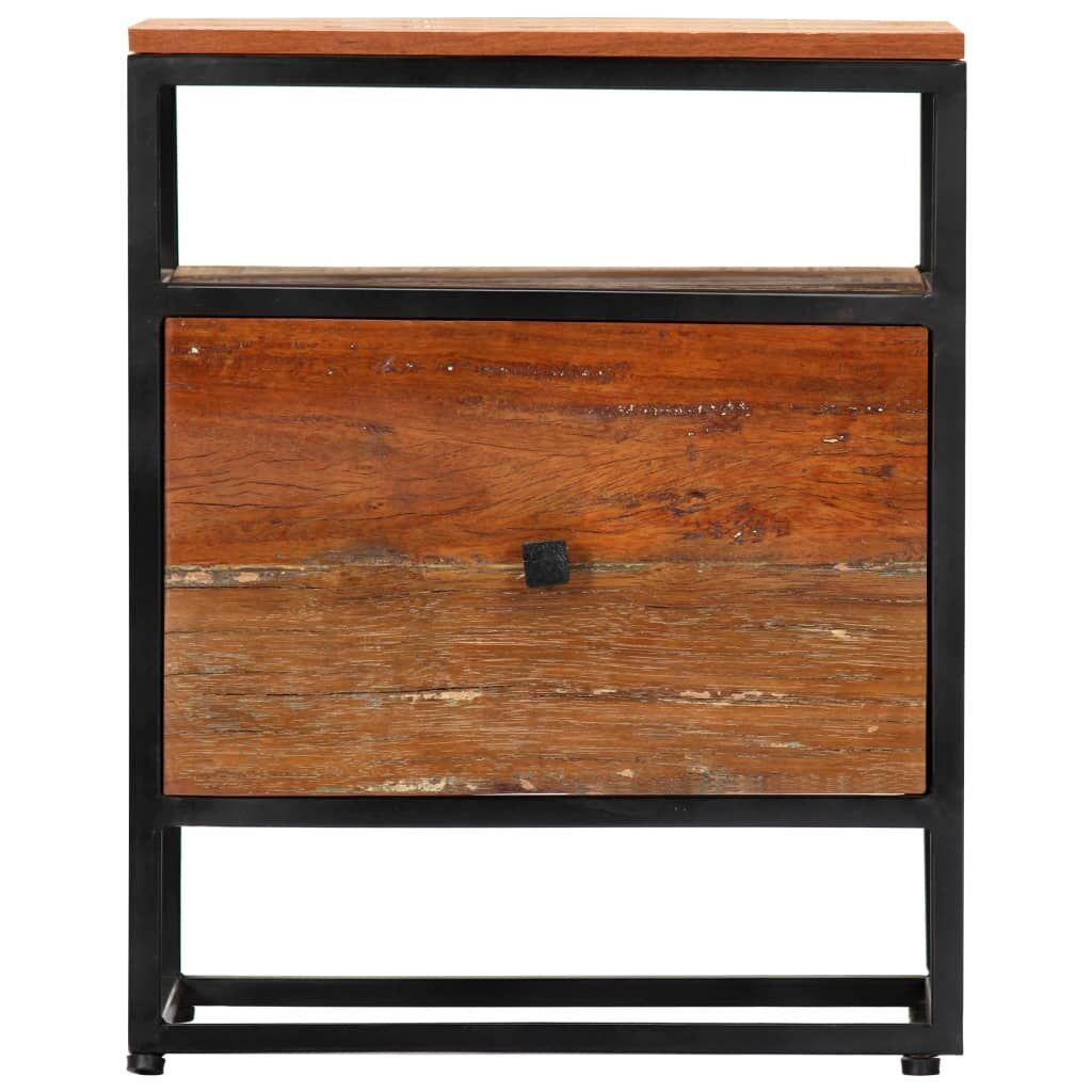 Bedside Cabinet 40x30x50 cm Solid Reclaimed Wood and Steel Price