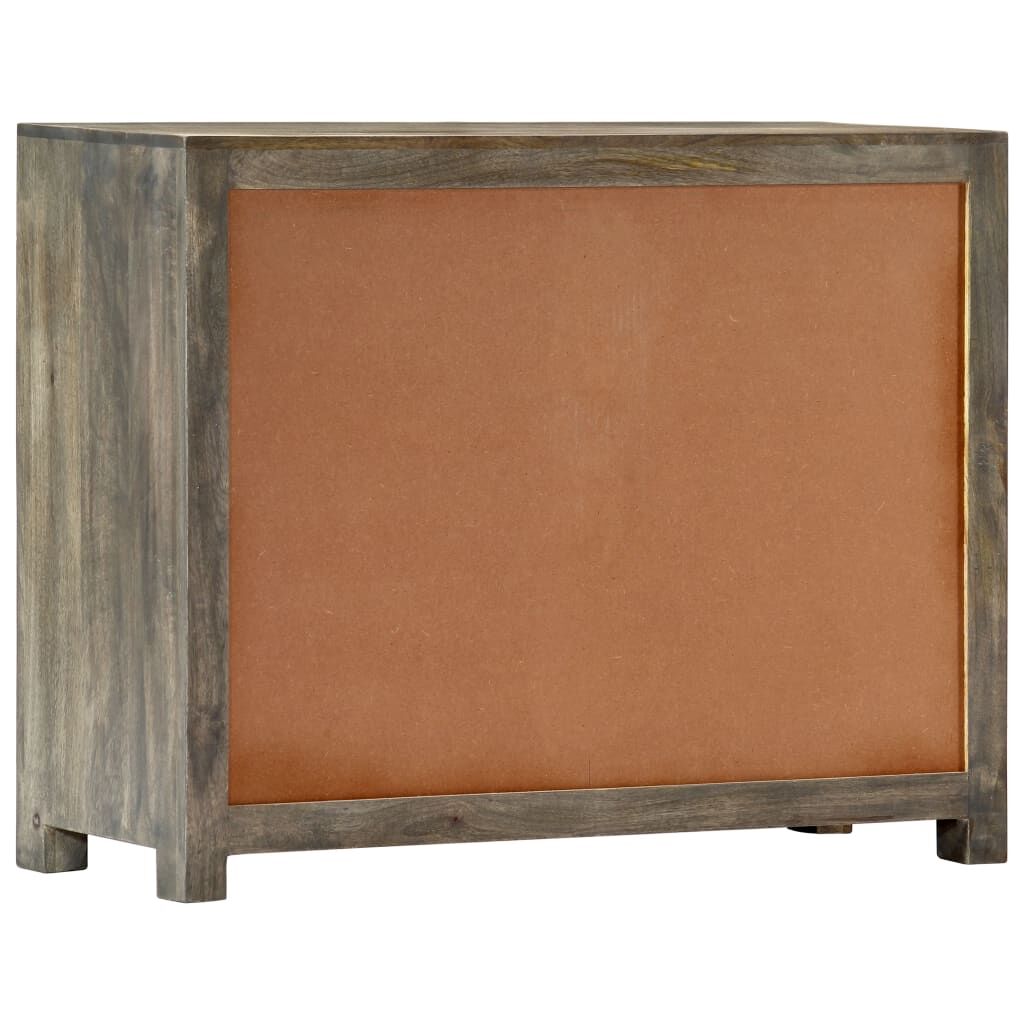 Side Cabinet Grey 75x30x60 cm Solid Mango Wood Price