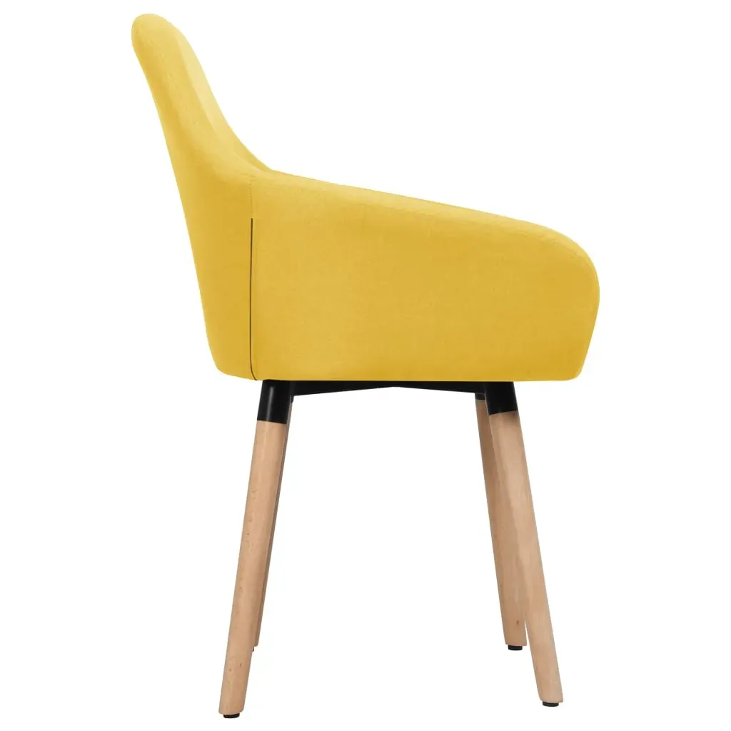 Dining Chairs 2 pcs Yellow Fabric Price