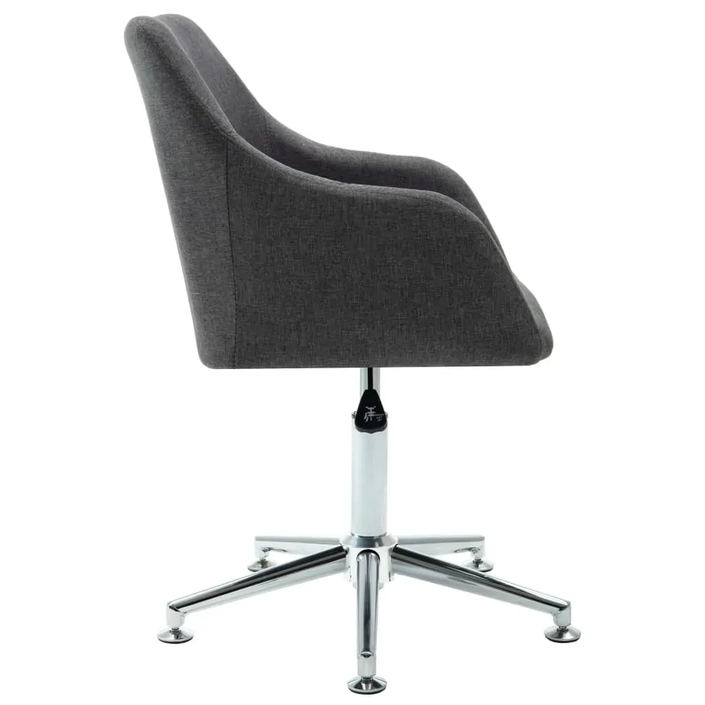 Swivel Dining Chair Dark Grey Fabric Price