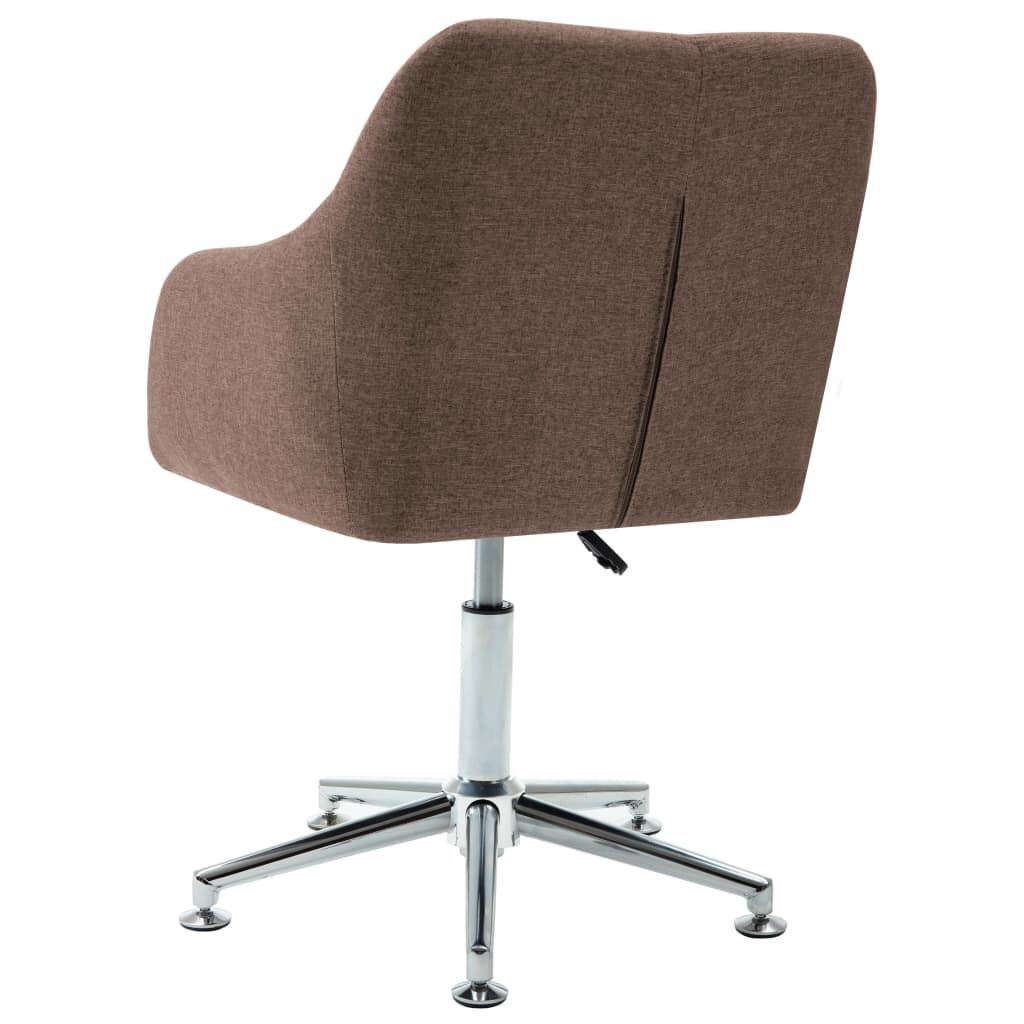 Swivel Dining Chair Brown Fabric Price