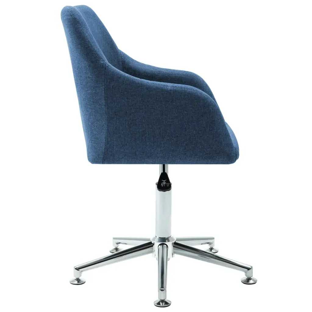 Swivel Dining Chair Blue Fabric Price