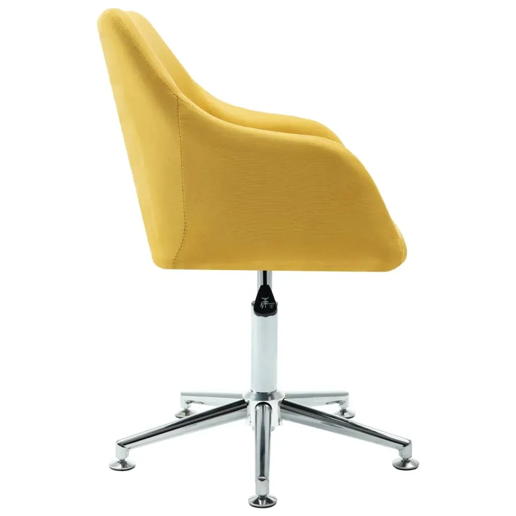 Swivel Dining Chair Yellow Fabric Price