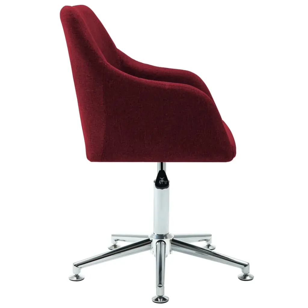 Swivel Dining Chair Wine Red Fabric Price