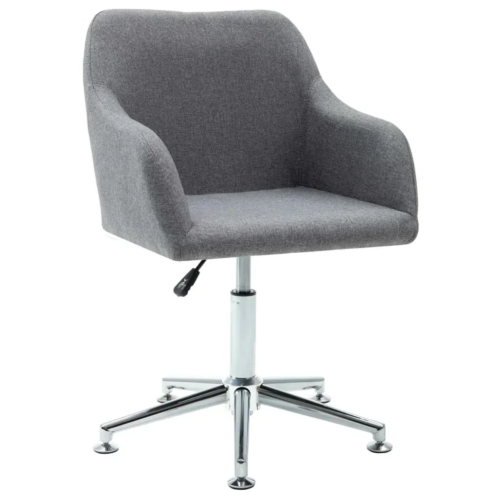 Swivel Dining Chairs 2 pcs Light Grey Fabric Price