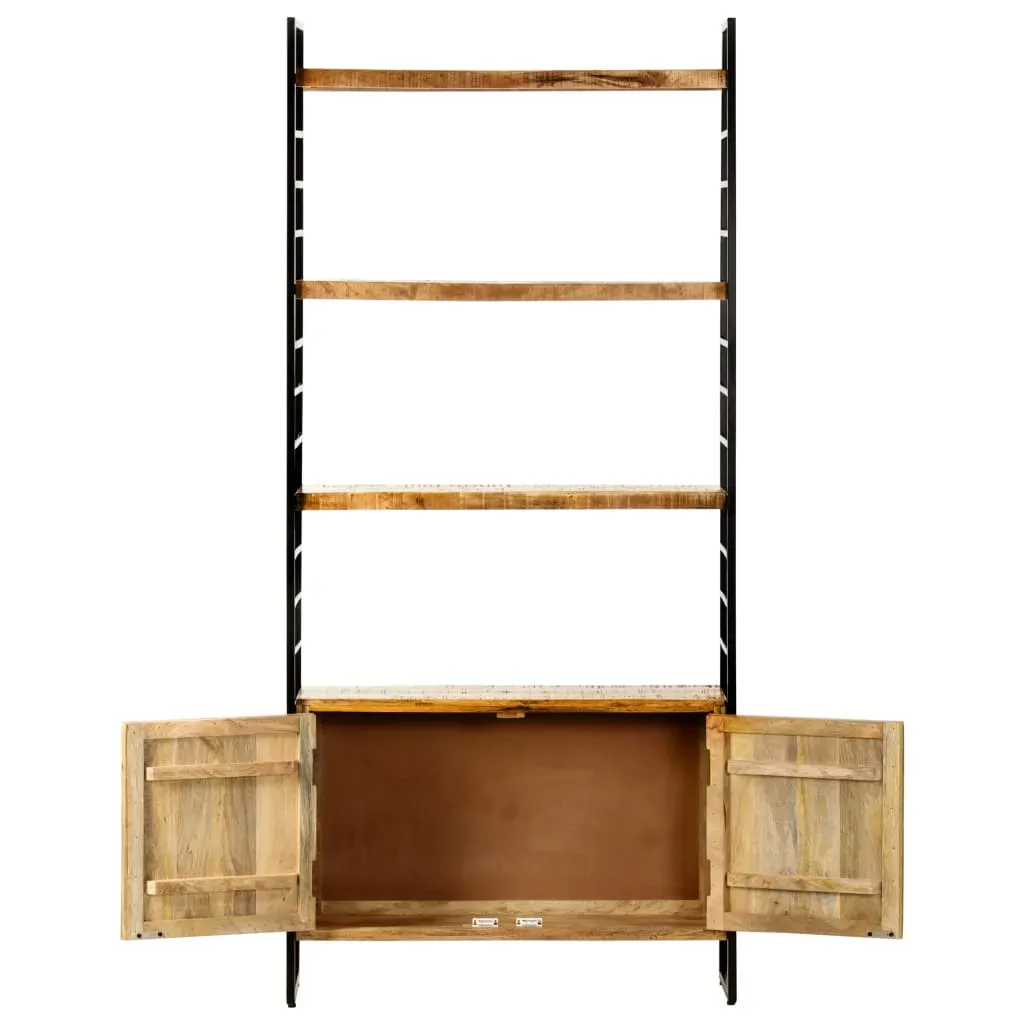 4-Tier Bookcase 80x30x180 cm Rough Mango Wood Price