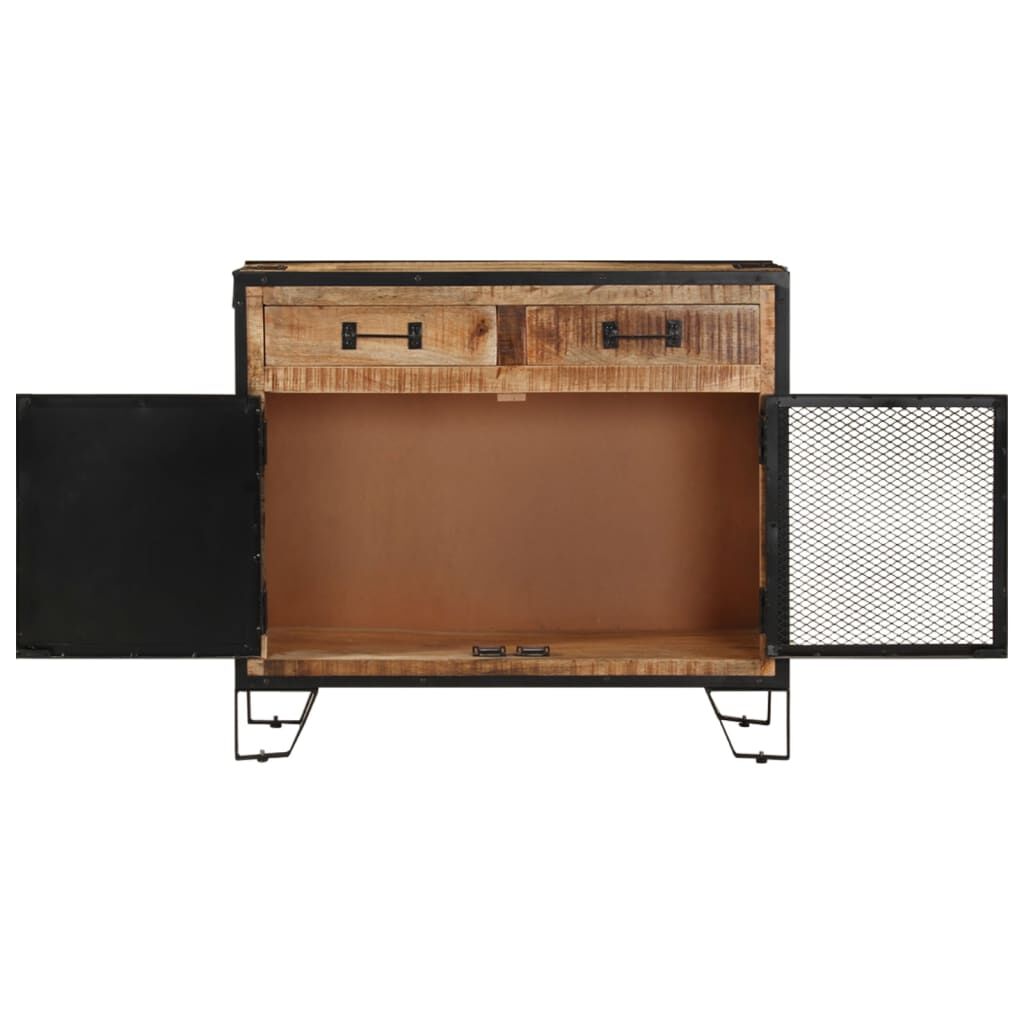 Sideboard 80x31x71 cm Solid Rough Mango Wood Price