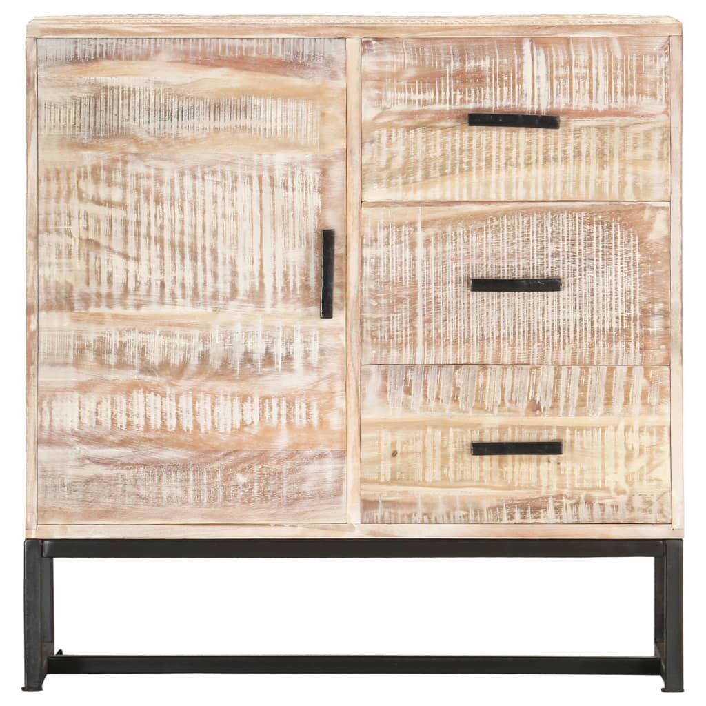 Sideboard White 73x30x75 cm Solid Acacia Wood Price
