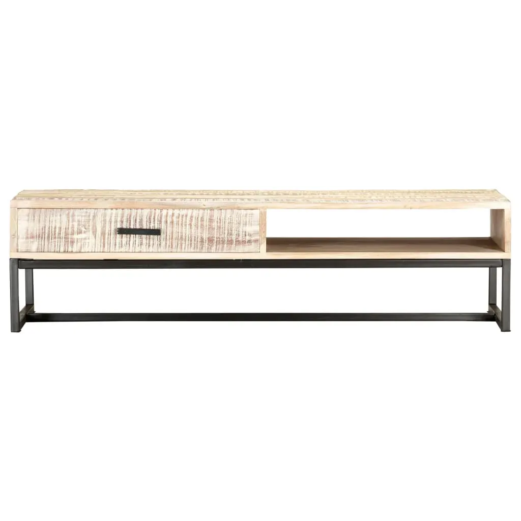 Coffee Table White 117x50x30 cm Solid Acacia Wood Price