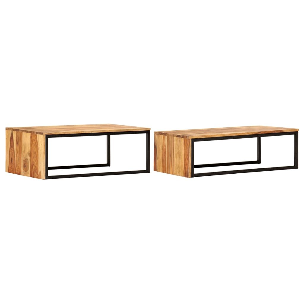 Nesting Tables 2 pcs Solid Acacia Wood Price