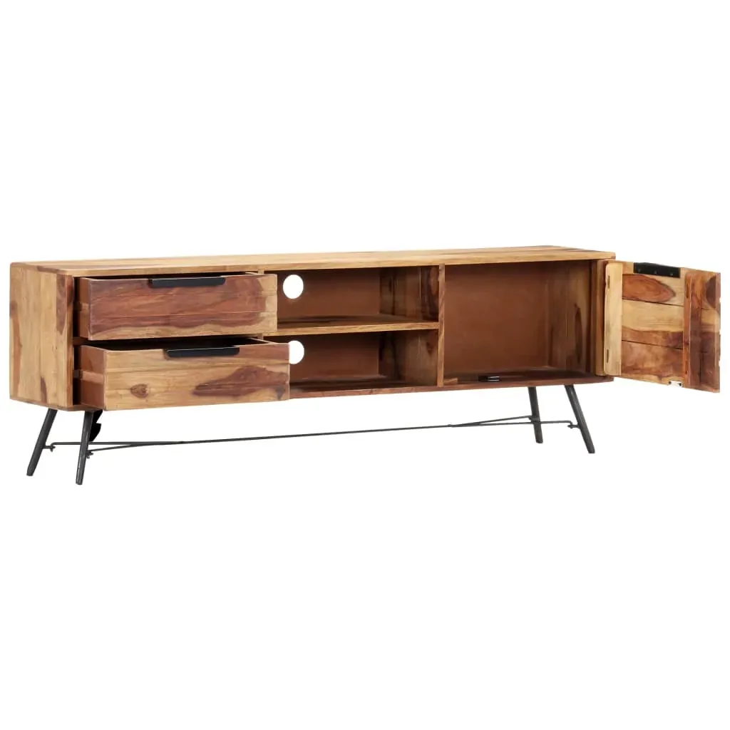 TV Cabinet 140x28x47 cm Solid Acacia Wood Price