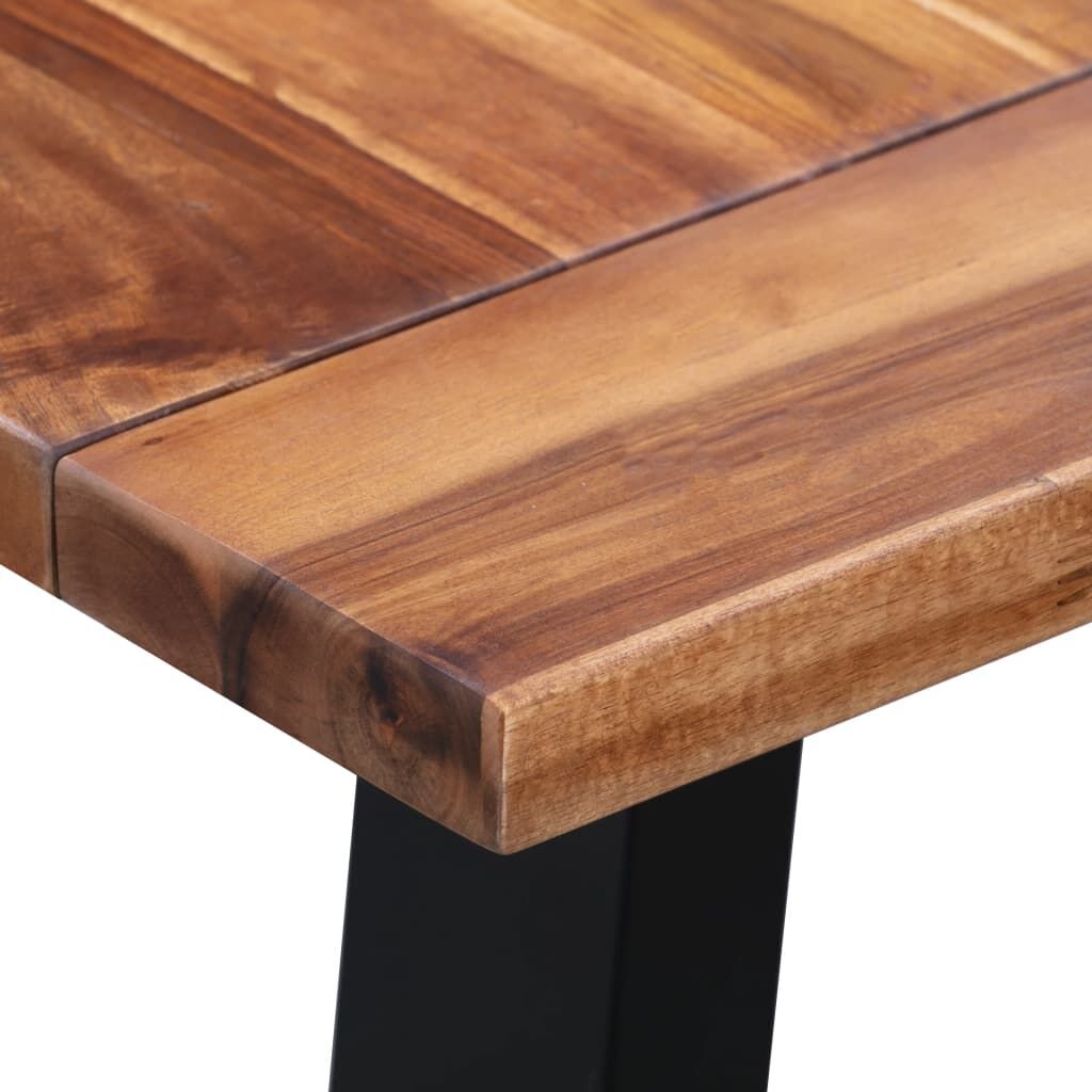 Dining Table 180x90x75 cm Solid Acacia Wood and Glass Price