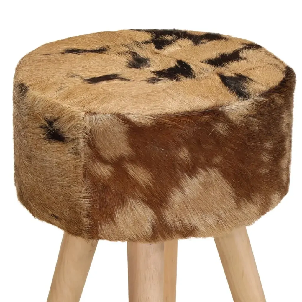 Bar Stools 2 pcs Brown Rough Mango Wood and Real Leather Price
