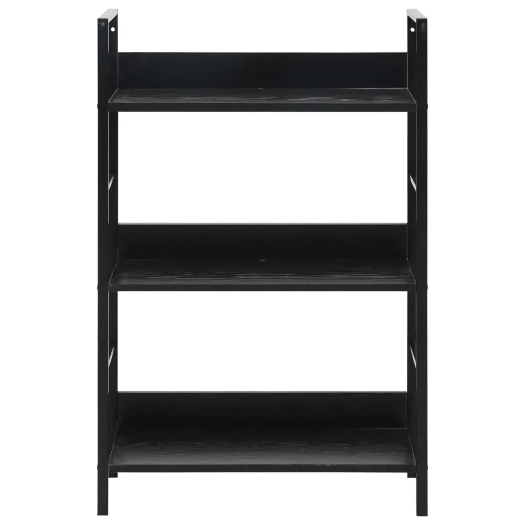 3-Layer Book Shelf Black 60x27.6x90.5 cm Engineered Wood Price