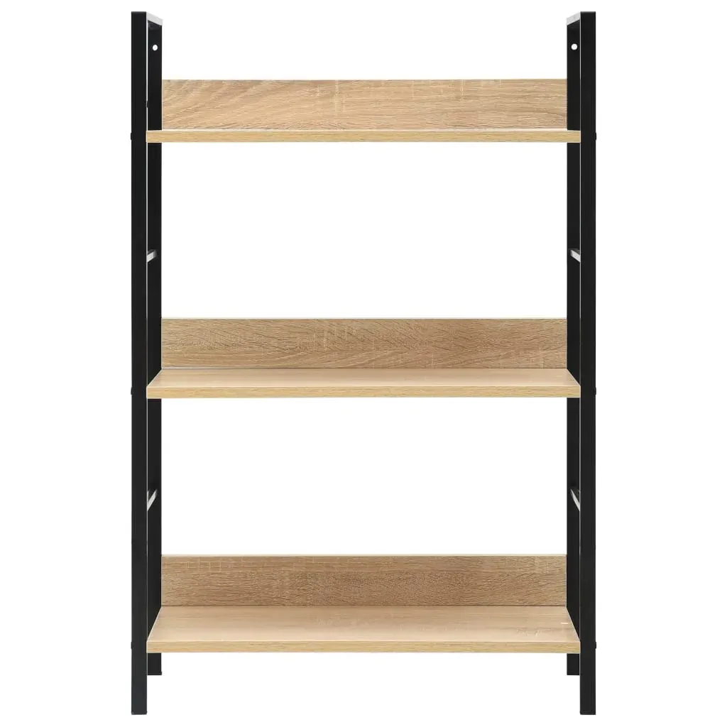3-Layer Book Shelf Oak 60x27.6x90.5 cm Engineered Wood Price