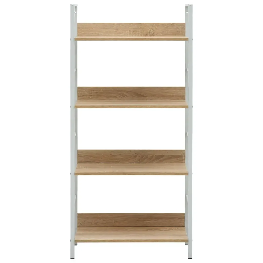 4-Layer Book Shelf Oak 60x27.6x124.5 cm Engineered Wood Price