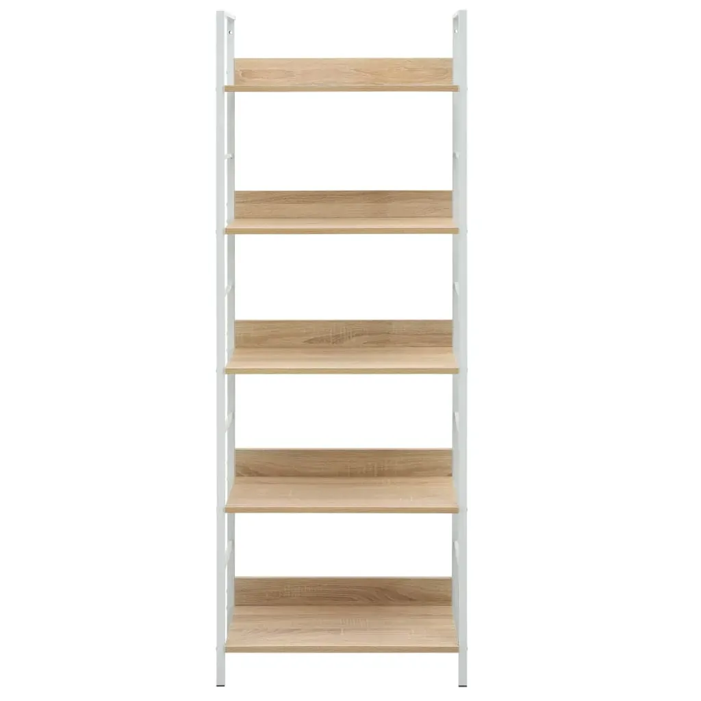 5-Layer Book Shelf Oak 60x27.6x158.5 cm Engineered Wood Price