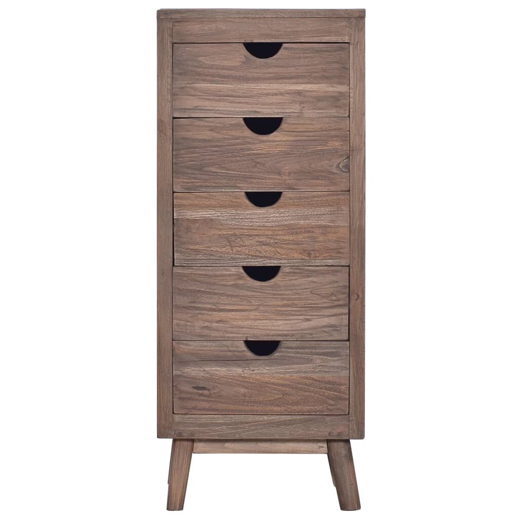 Sideboard with 5 Drawers 40x30x100 cm Solid Teak Wood Price