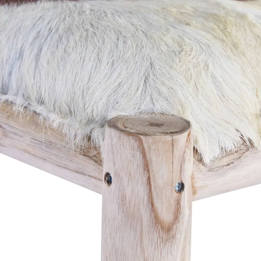 Bar Stool Real Goat Leather and Solid Teak Wood Price