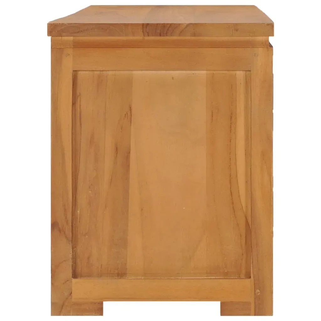 TV Cabinet 110x30x40 cm Solid Teak Wood Price
