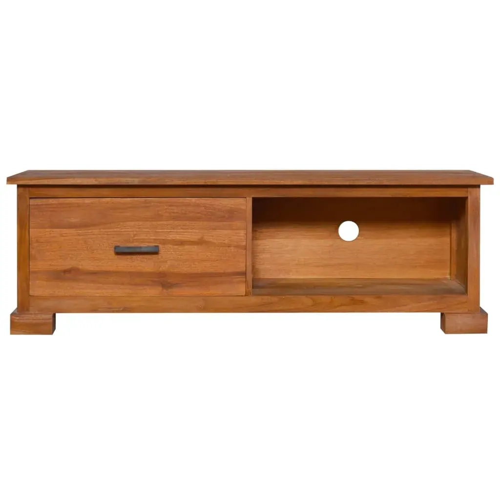 TV Cabinet 112x30x37 cm Solid Teak Wood Price