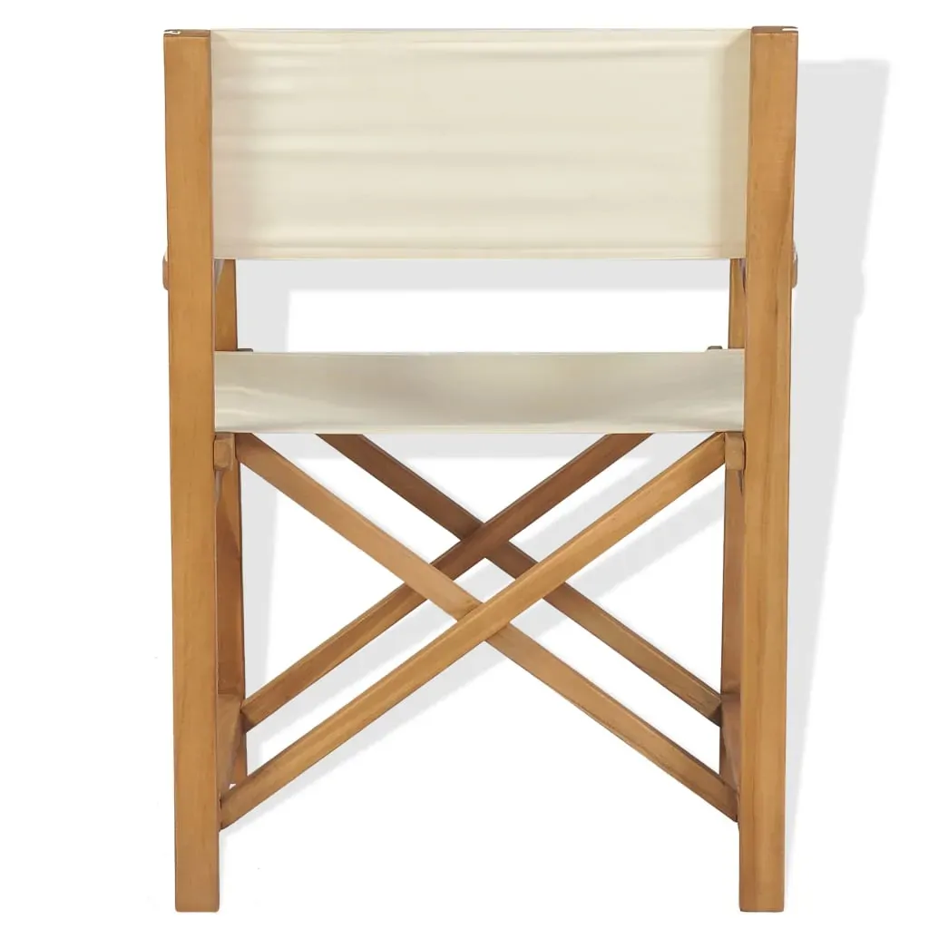 Folding Director's Chairs 2 pcs Solid Teak Wood Price