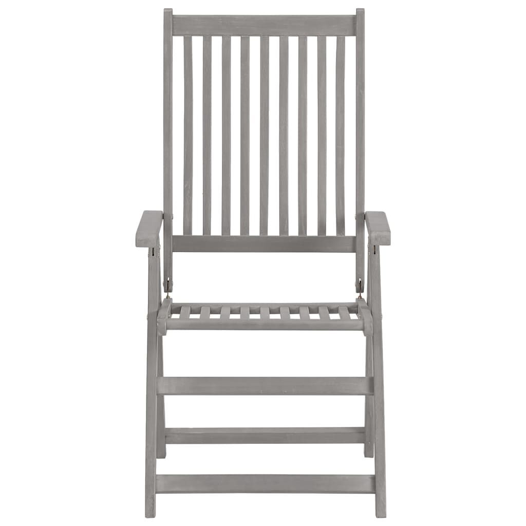 5 Piece Garden Dining Set Solid Wood Acacia Grey Price