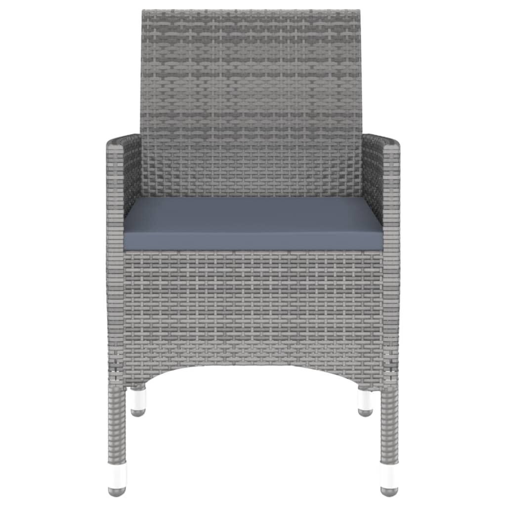 5 Piece Garden Dining Set Poly Rattan Grey Price