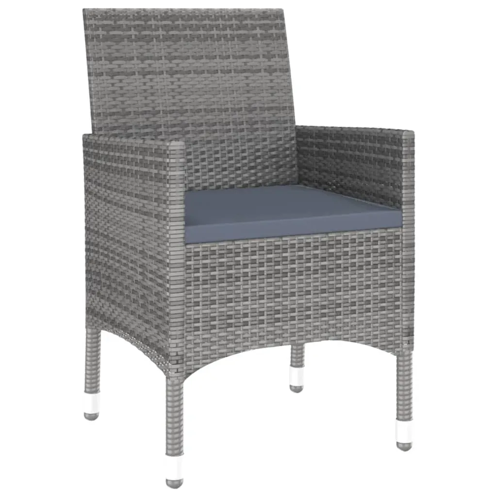 5 Piece Garden Dining Set Poly Rattan Grey Price