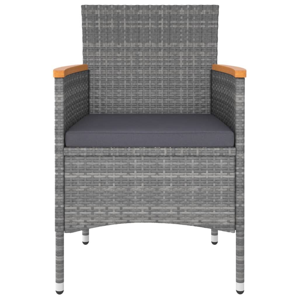 5 Piece Garden Lounge Set Poly Rattan Grey Price