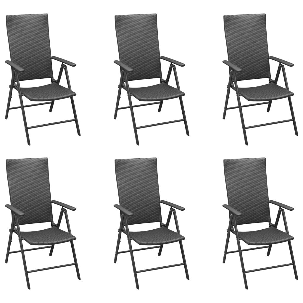 7 Piece Garden Dining Set Black and Brown Price