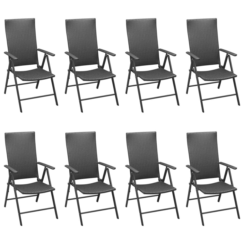 9 Piece Garden Dining Set Black and Brown Price