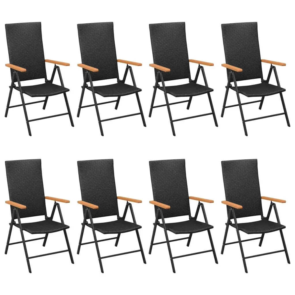 9 Piece Garden Dining Set Black and Brown Price