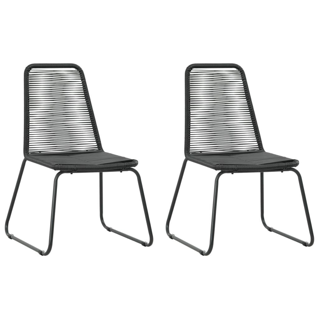 3 Piece Garden Dining Set PVC Rattan Black Price