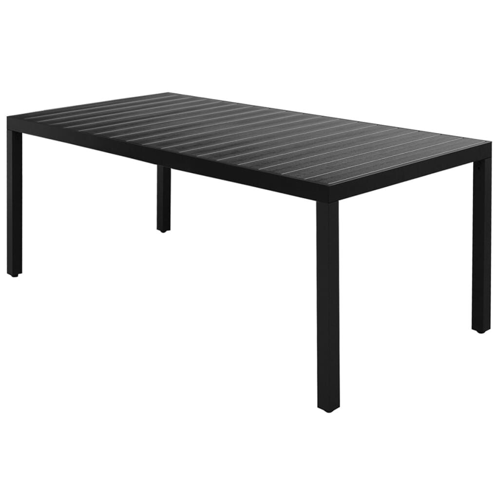 7 Piece Garden Dining Set PVC Rattan Black Price