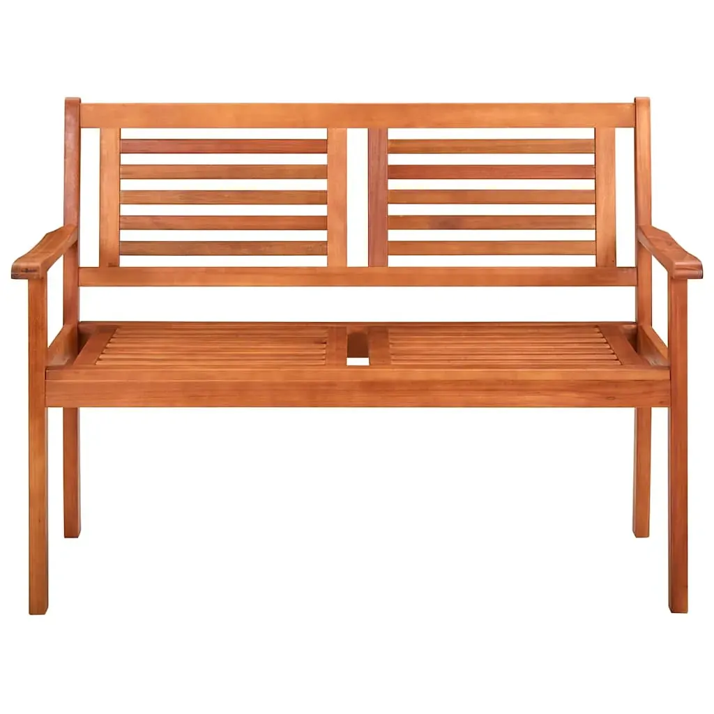 2-Seater Garden Bench with Cushion 120 cm Solid Eucalyptus Wood Price