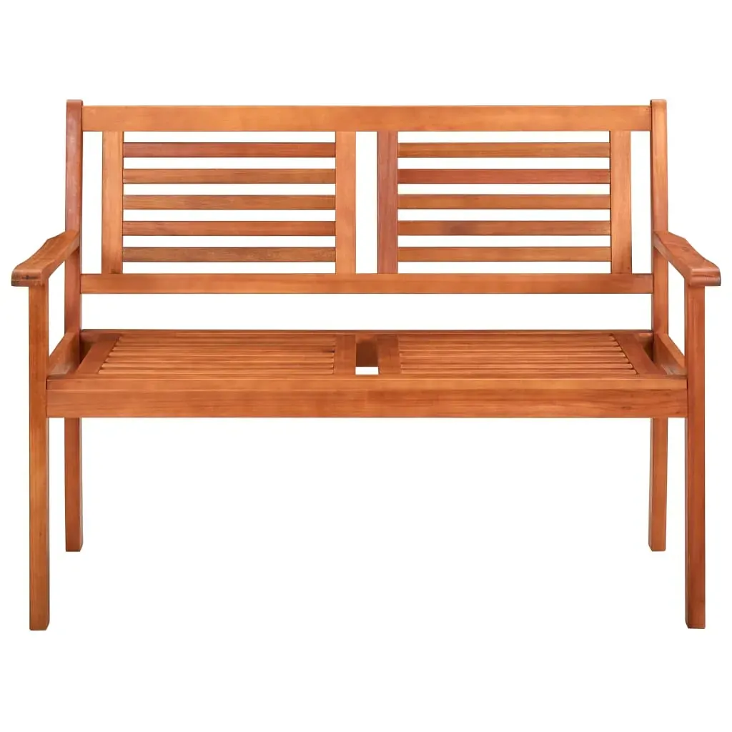 2-Seater Garden Bench with Cushion 120 cm Solid Eucalyptus Wood Price